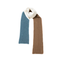 CAOL Slim Colour Block Cashmere Scarf - Ginger