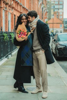 LOUD Wide Cashmere Scarf In Deconstructed Tartan - Black Watch