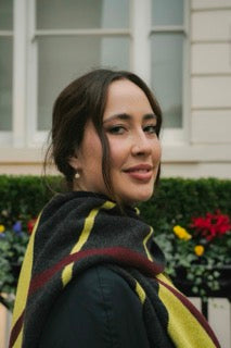 LOUD Wide Cashmere Scarf In Deconstructed Tartan - MacLeod