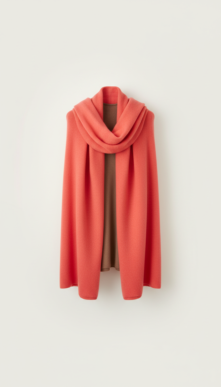 Coral Cashmere Scarf